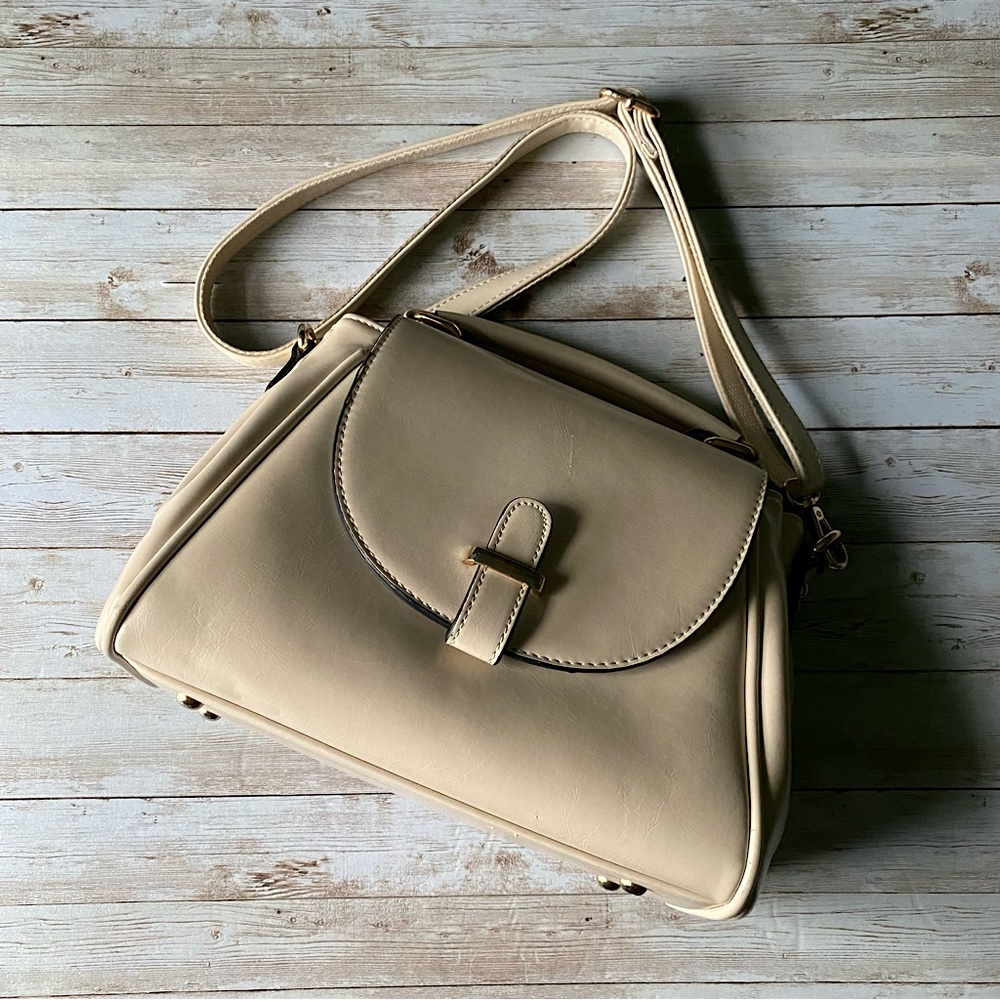 💜4/$40 Cream Top Handle Satchel Bag - Picture 3 of 16